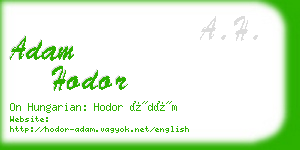 adam hodor business card